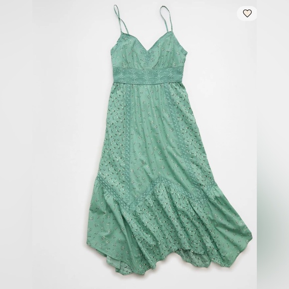 AMERICAN EAGLE MISSES V NECK MIDI SUNDRESS SIZE LARGE NWT! - Picture 3 of 7